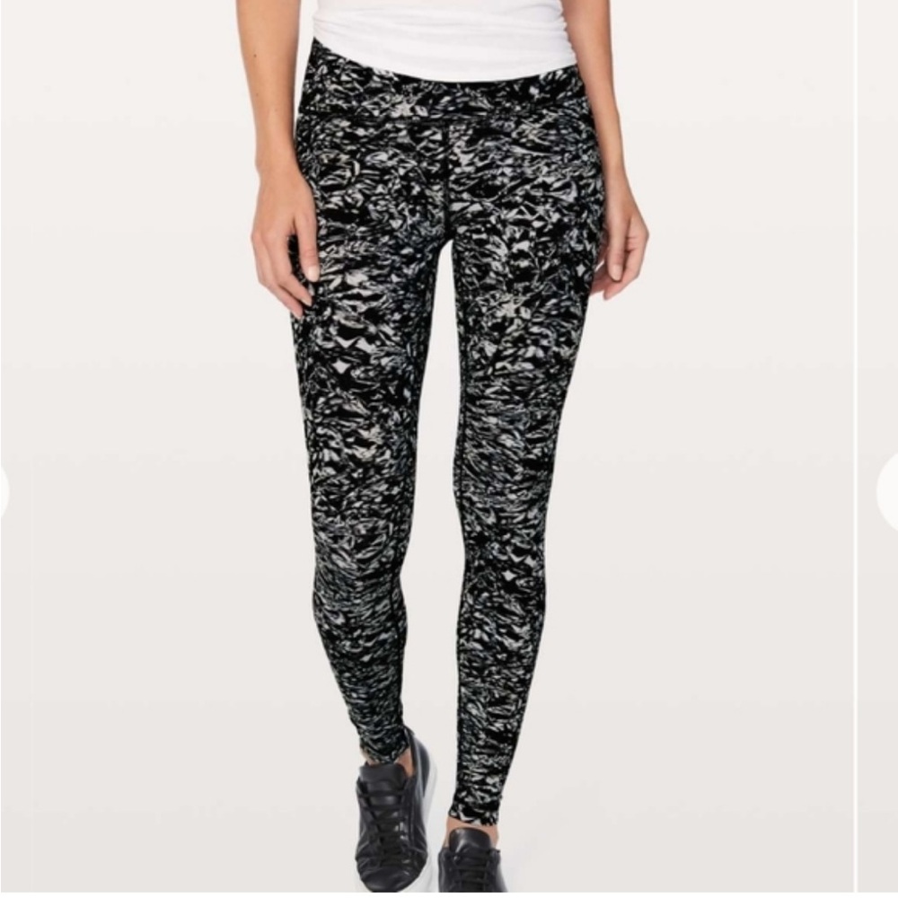 lululemon athletica Black and White Patterned Jeggings